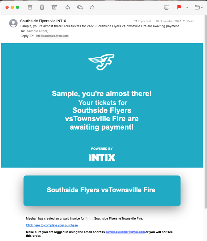 SSFlyers unpaid order example