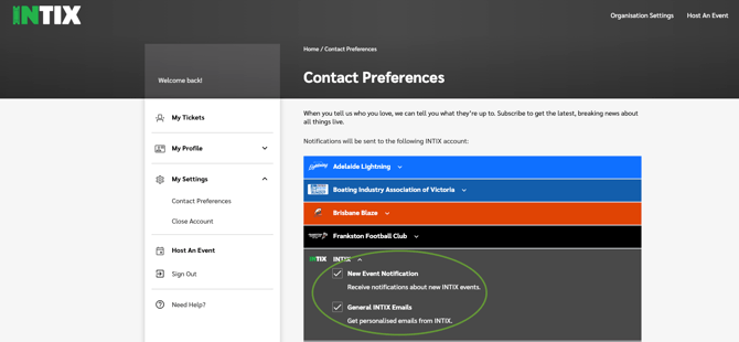 Unsubscribe account view